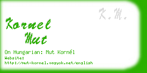 kornel mut business card