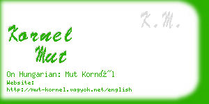 kornel mut business card